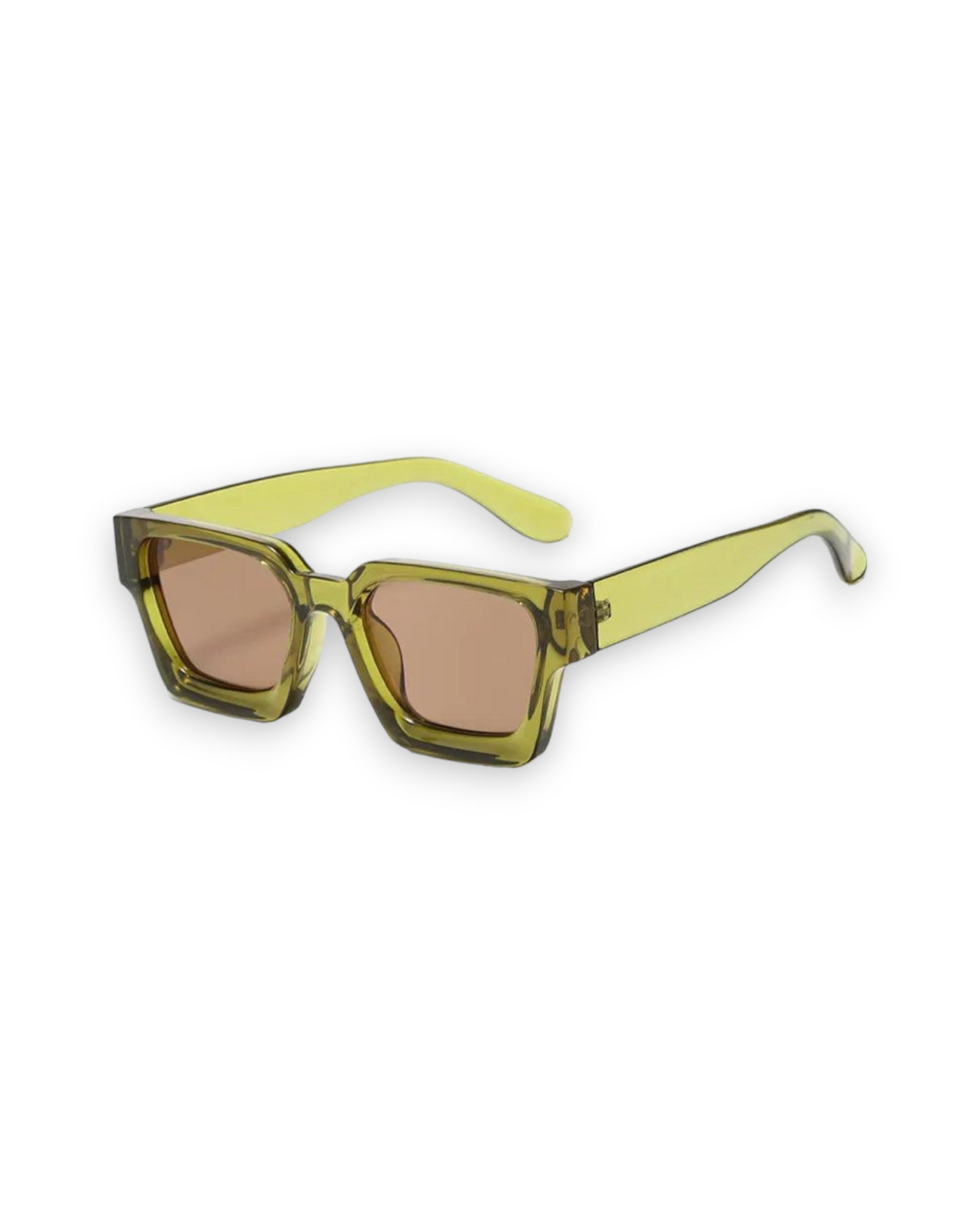 Green Chunky Square Sunglasses