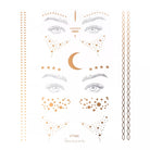 Gold Face Temporary Tattoo Rave Festival accessories rave outfit