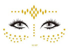 Gold Face Temporary Tattoo Rave Festival accessories rave outfit