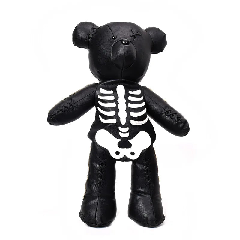 Black Big Gothic Punk Teddy Bear Backpack