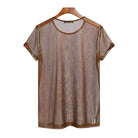 Red Mesh Shirt See Through