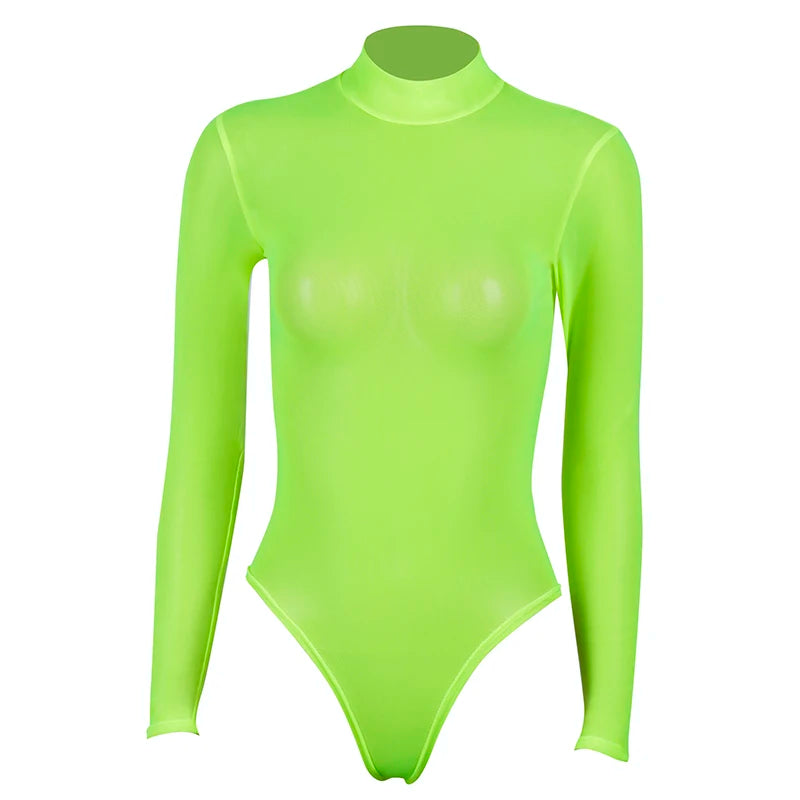 Neon Green Rave Bodysuit with Accessories