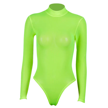 Neon Green Rave Bodysuit with Accessories