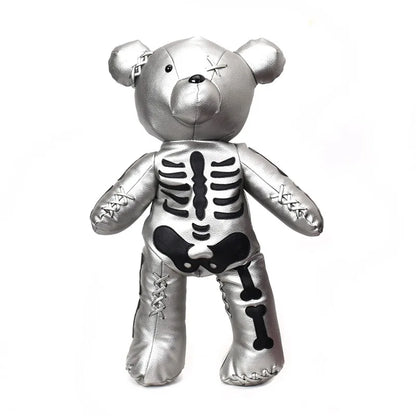 Silver Big Gothic Punk Teddy Bear Backpack