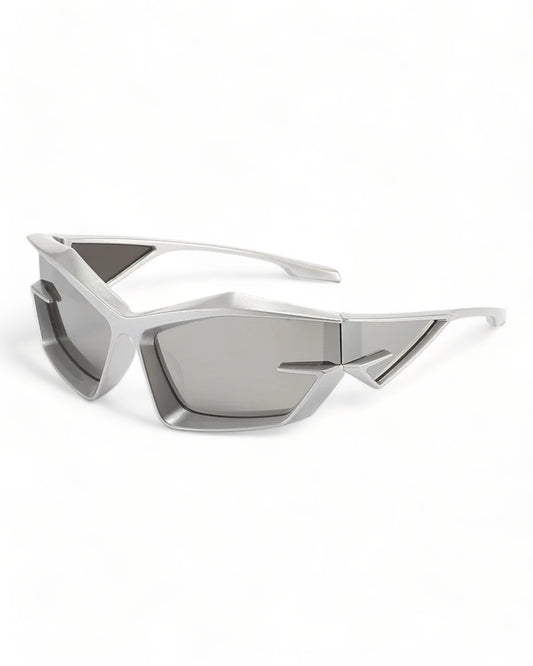 Helsinki Sunglasses Silver frame mirror lens rave apparel