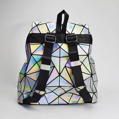 Holographic Backpack Rave Festival Silver