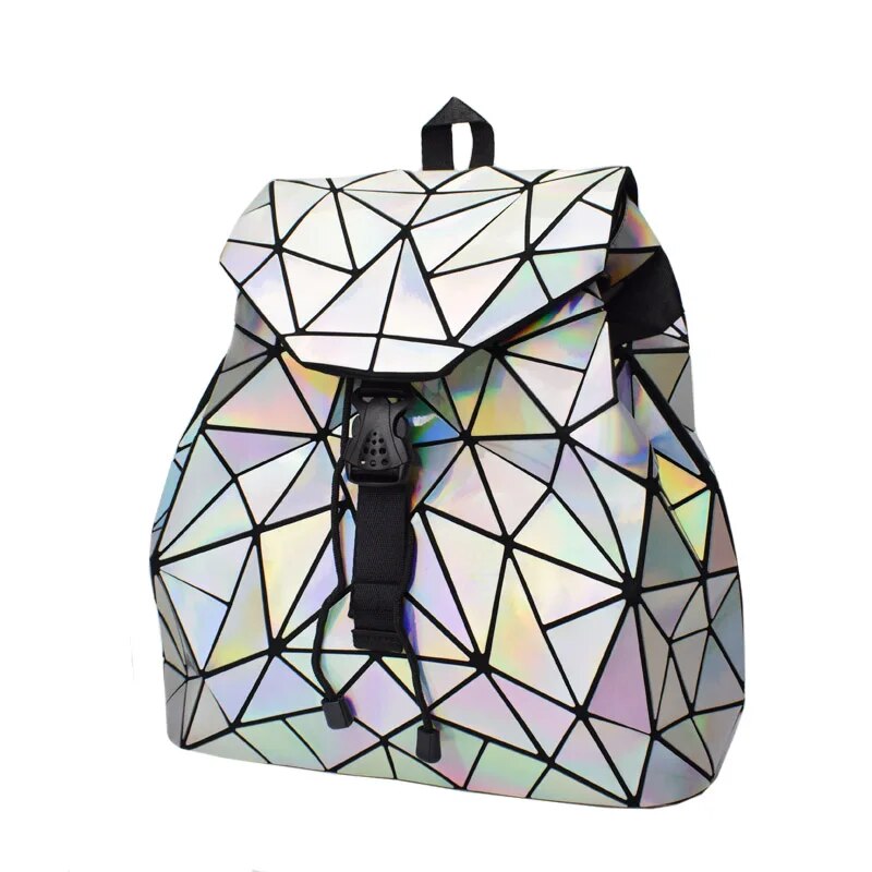 Holographic Backpack Rave Festival Silver