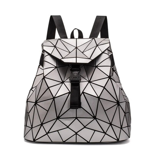 Holographic Backpack Rave Festival Silver Grey