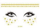 Gold Face Temporary Tattoo Rave Festival accessories rave outfit