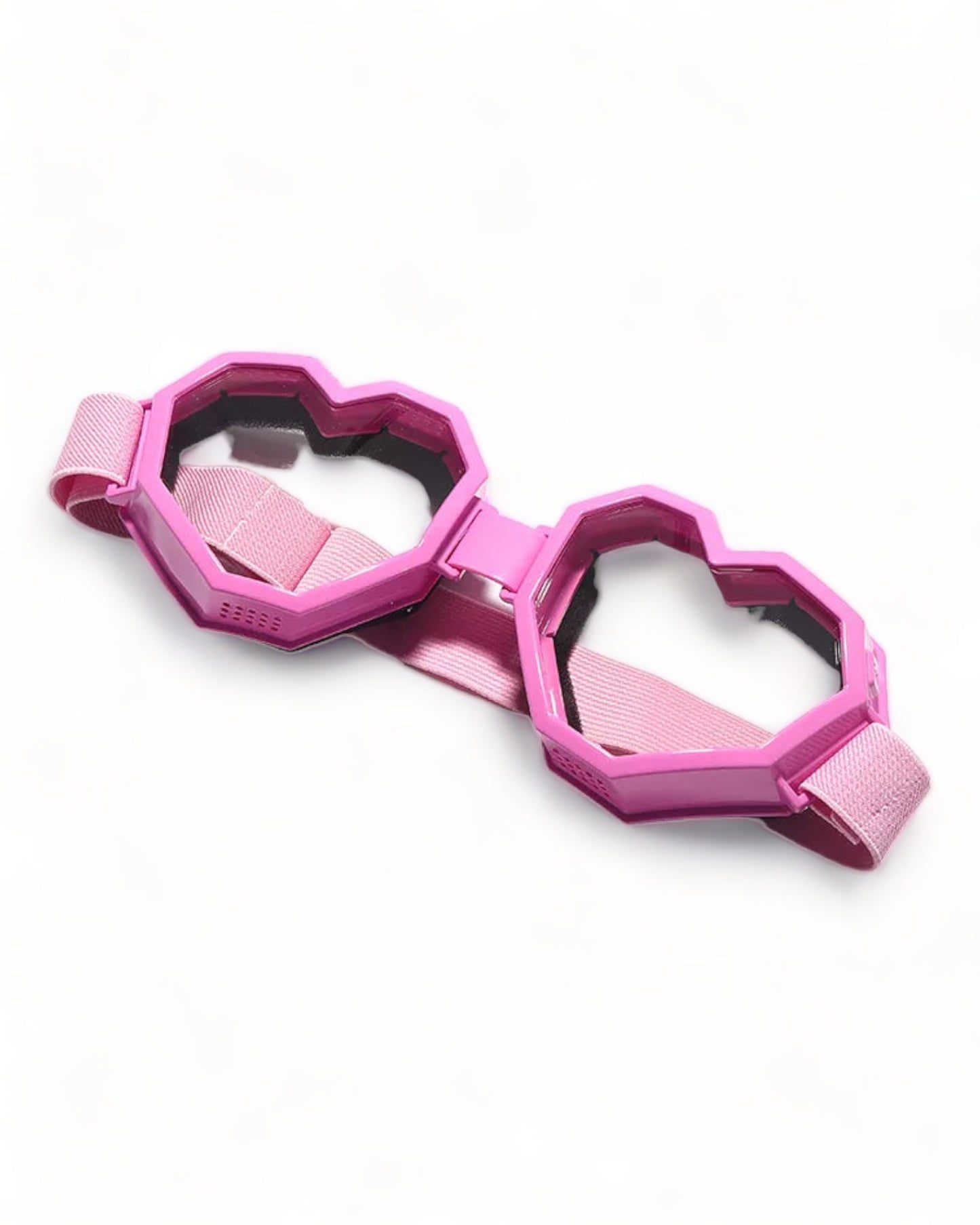 pink Heart Shaped Goggle Sunglasses Steampunk Cyberpunk Pink crystals Burning man Festival Rave