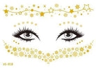 Gold Face Temporary Tattoo Rave Festival accessories rave outfit