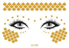 Gold Face Temporary Tattoo Rave Festival accessories rave outfit