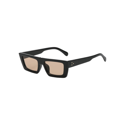 LIVERPOOL - Rectangle Sunglasses Black and Light Brown