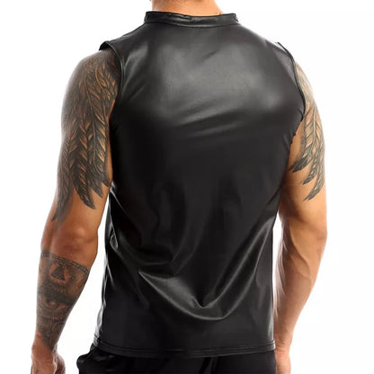 Leather Vest T-Shirt