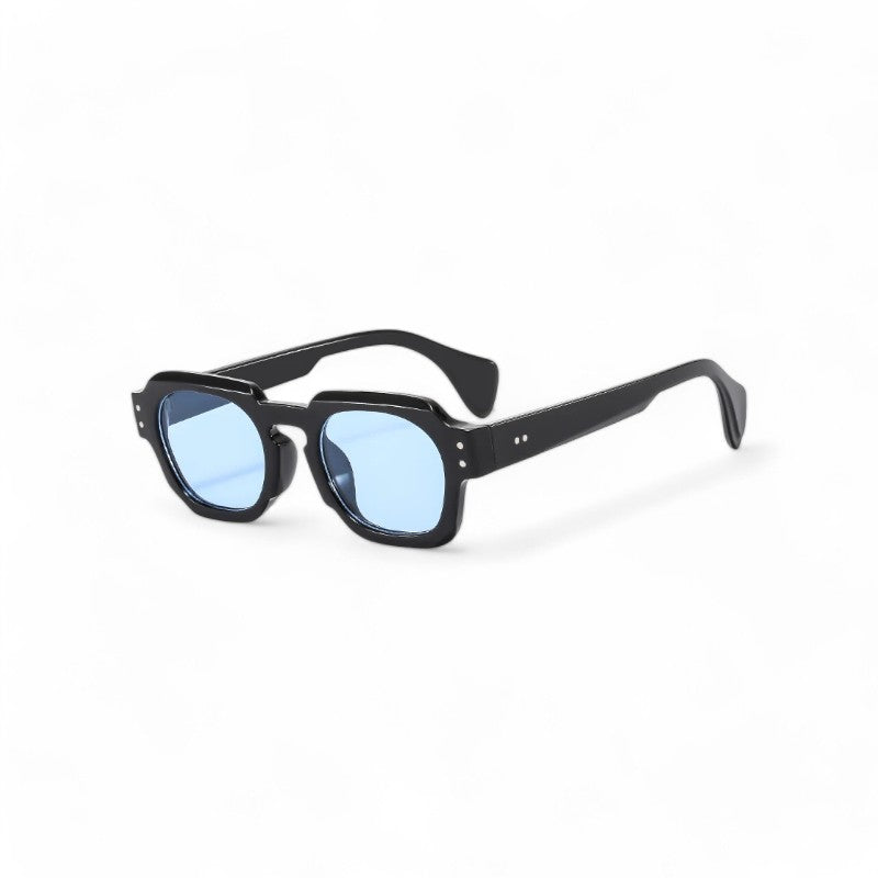 MARBELLA-SquareRetroSunglasses Black and Blue