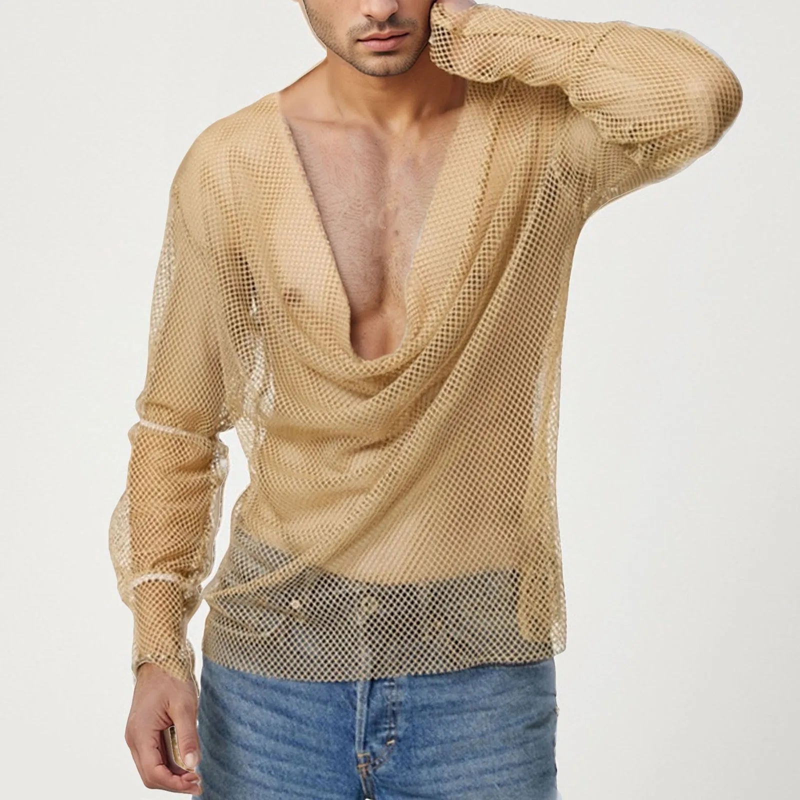 Mesh Long Sleeve T-Shirt