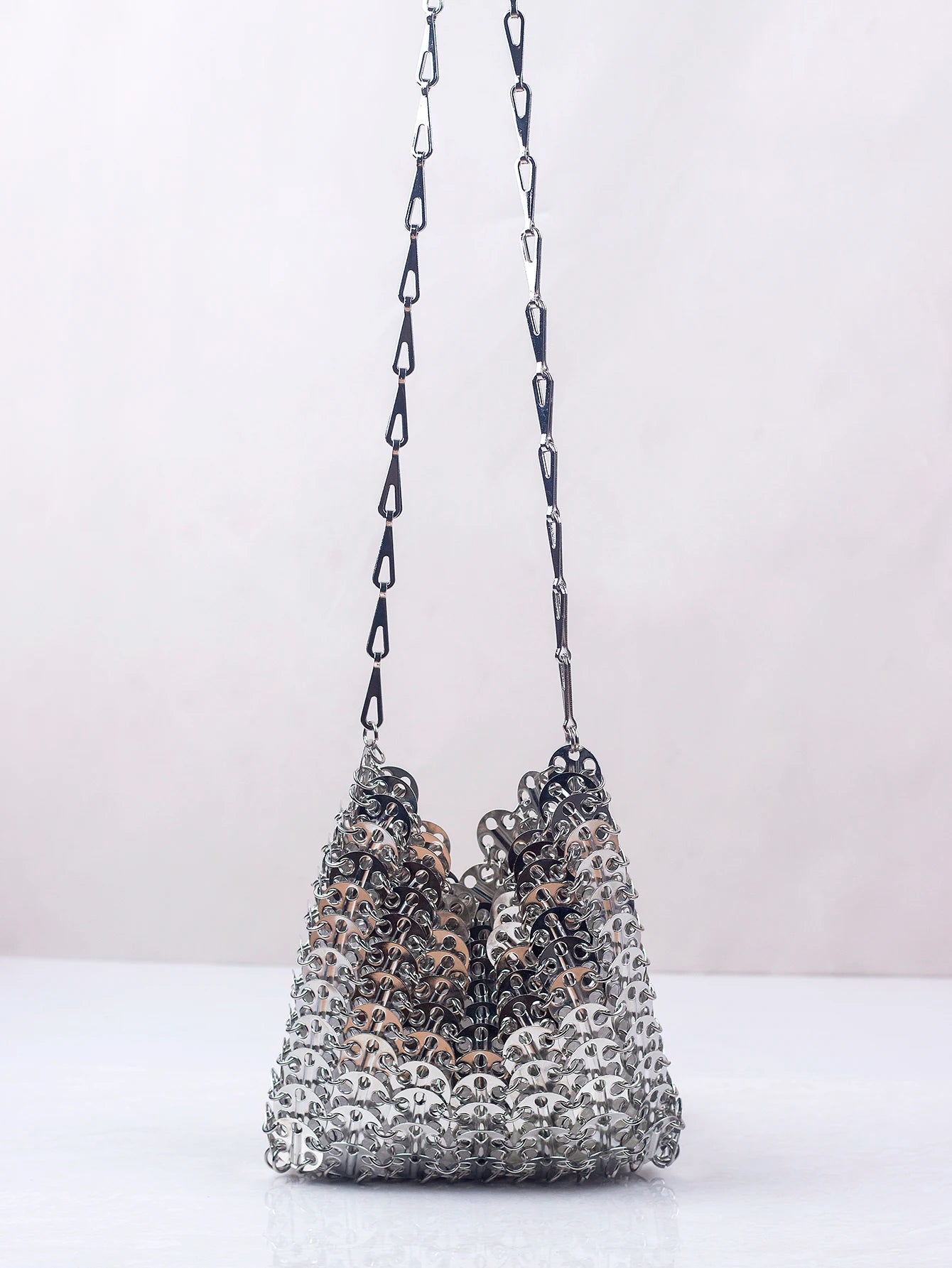 Silver Metallic Sequin Bag