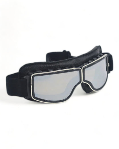 Silver Sunglasses Eyewear Goggles steampunk cyberpunk Vintage Desert Motorcycle