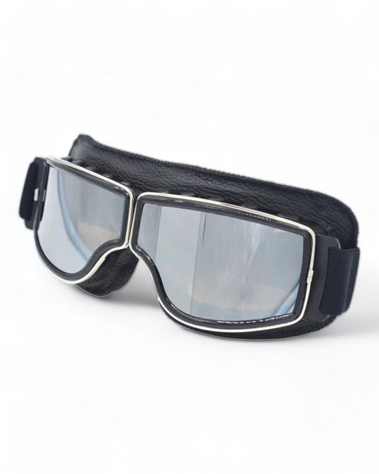 Silver Sunglasses Eyewear Goggles steampunk cyberpunk Vintage Desert Motorcycle