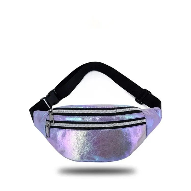 Purple Holographic Waist Bag