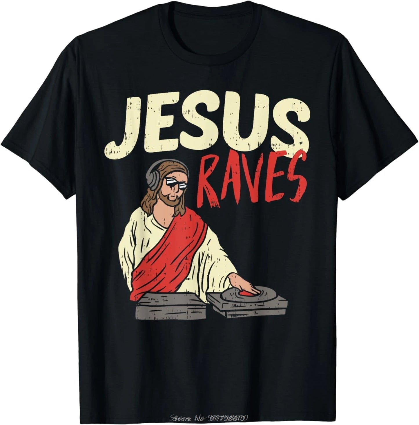 Black Jesus Raves EDM Festival T-Shirt