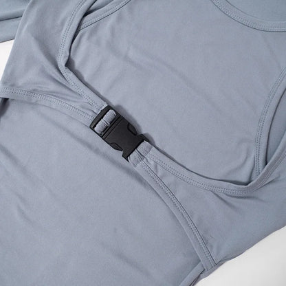 Grey Long Sleeve Bodysuit