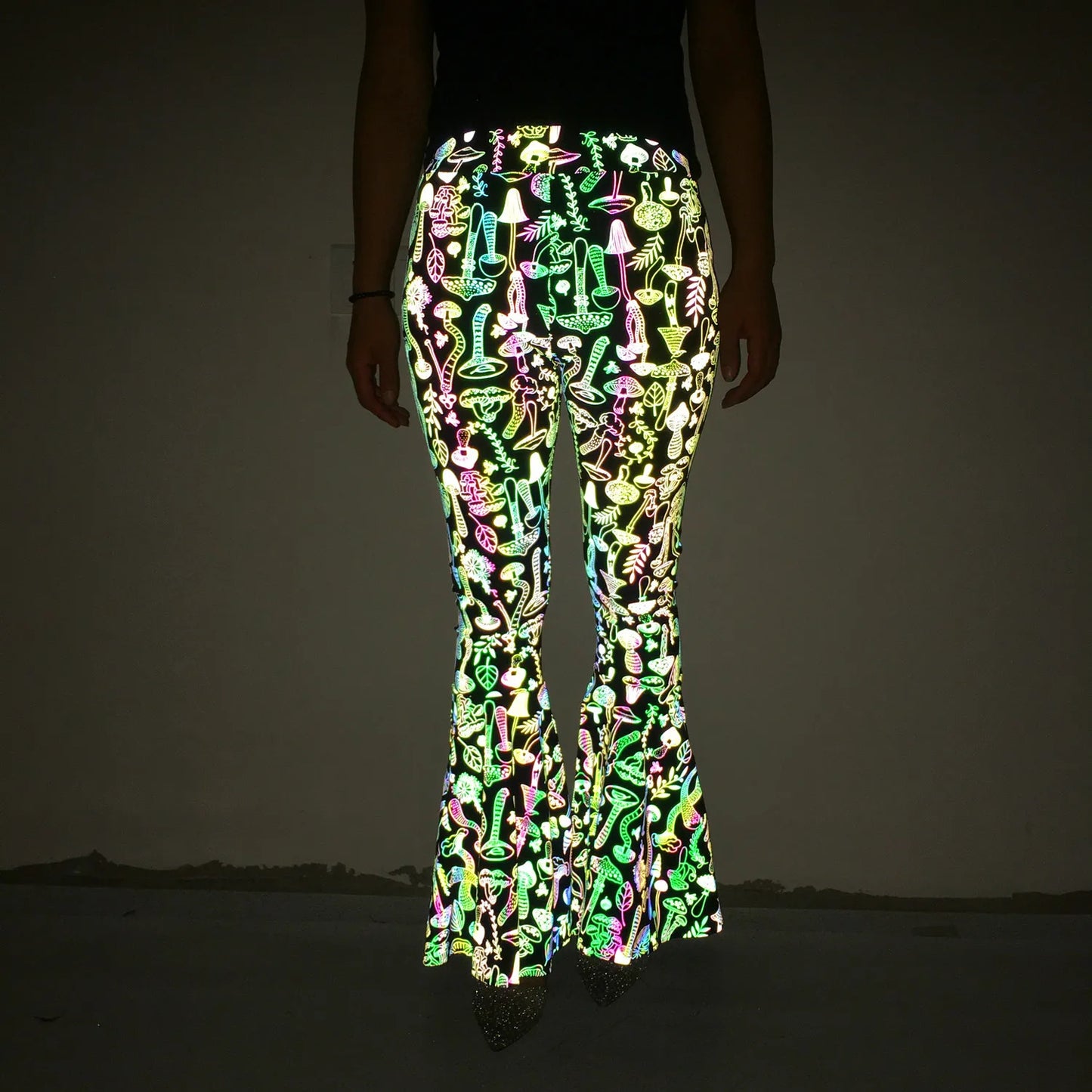 Slim Fit Reflective Bodycon Pants