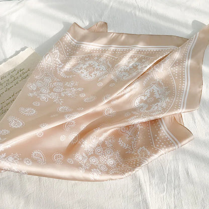 Beige Satin Bandana