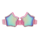 Heart Shaped Goggle Sunglasses Steampunk Cyberpunk Pink crystals  Burning man Festival Rave