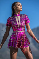 Sequin Rhinestone Festival Mini Dress