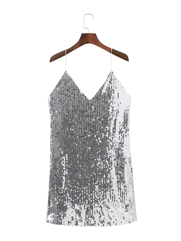 Silver Sequin Dress