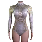 Rhinestones Long Sleeve Bodysuit