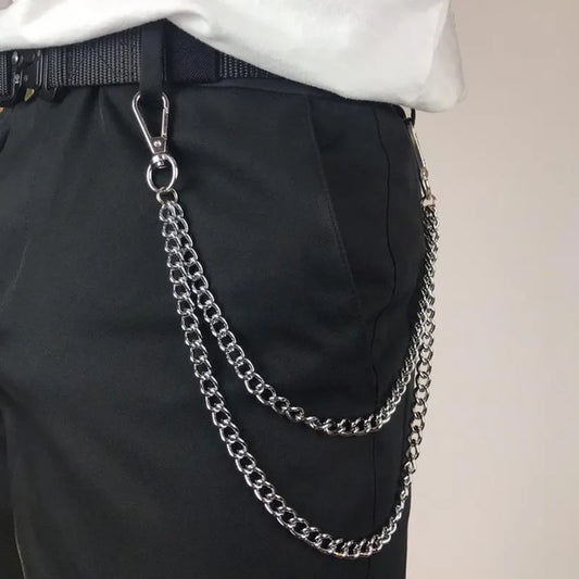 Metal Punk Rock Layered Chain Keychains Waist Key Chain Wallet Jeans Hip-hop Pants Belt Chains Jewelry Accessories