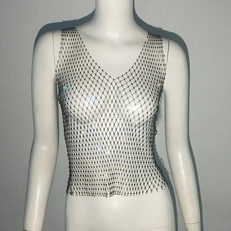 Black Sexy Fishnet Top Tank Festival outfit