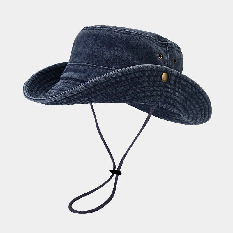 Blue Washed Fishman Bucket Hat