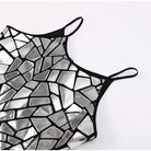 Shiny Metallic Sequin Dress Suspended Dress Sleeveless Bodycon Glitter festival outfits