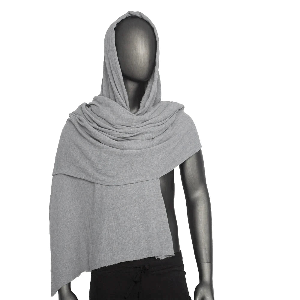 Grey Scarf Hood Cloak