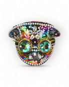 colorful Military Hat with Rhinestones cosplay burning man festival outfit