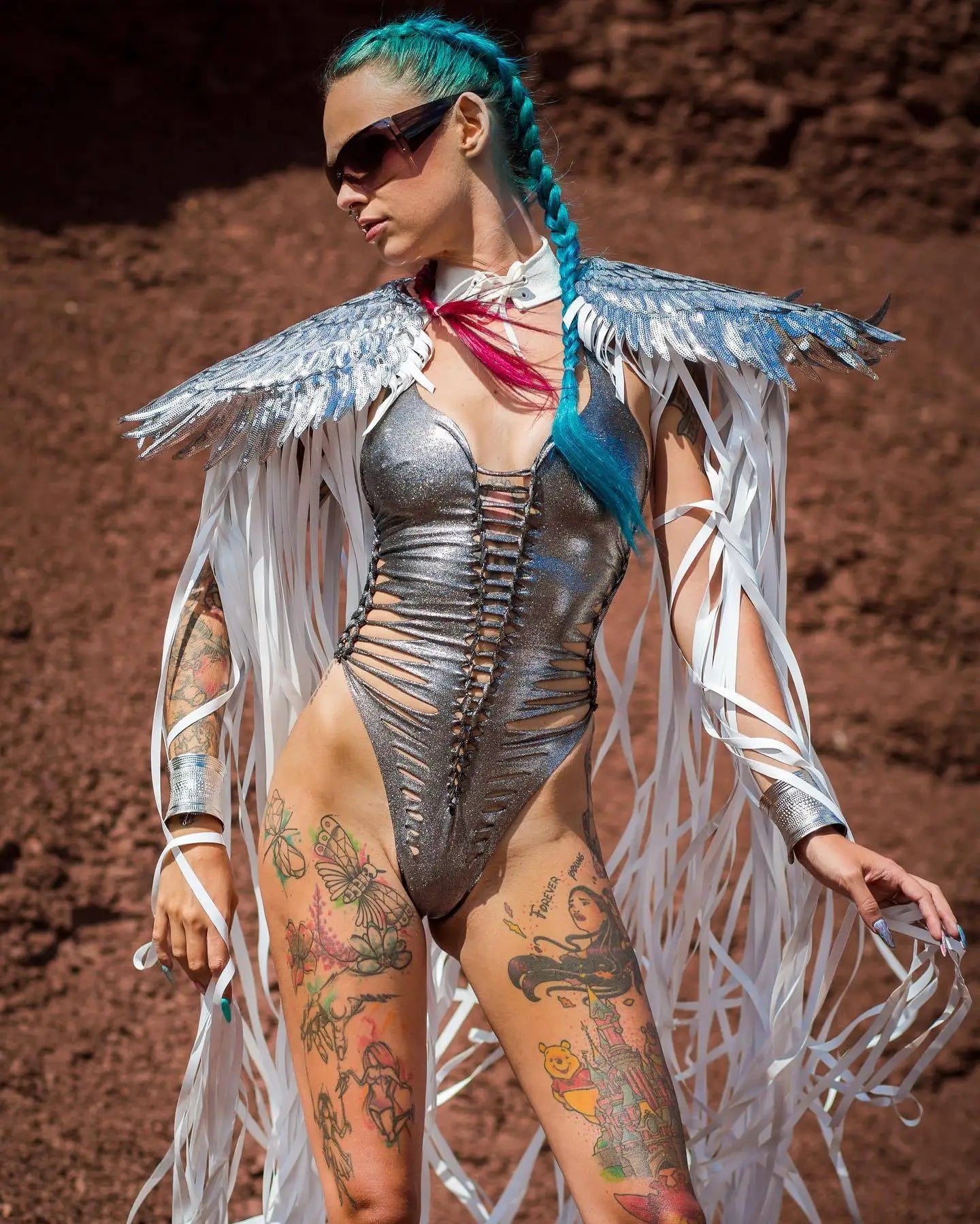 Cosplay Long Tassel Sequins Wings