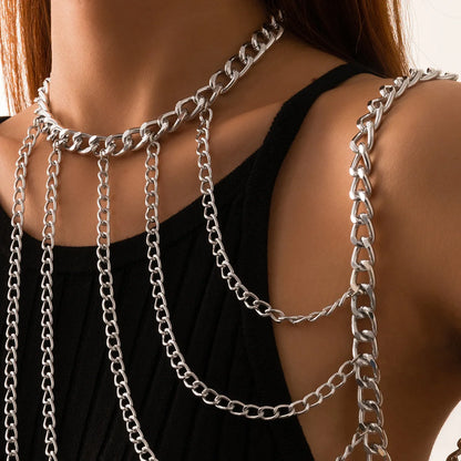 Silver Shoulder Chain Necklace