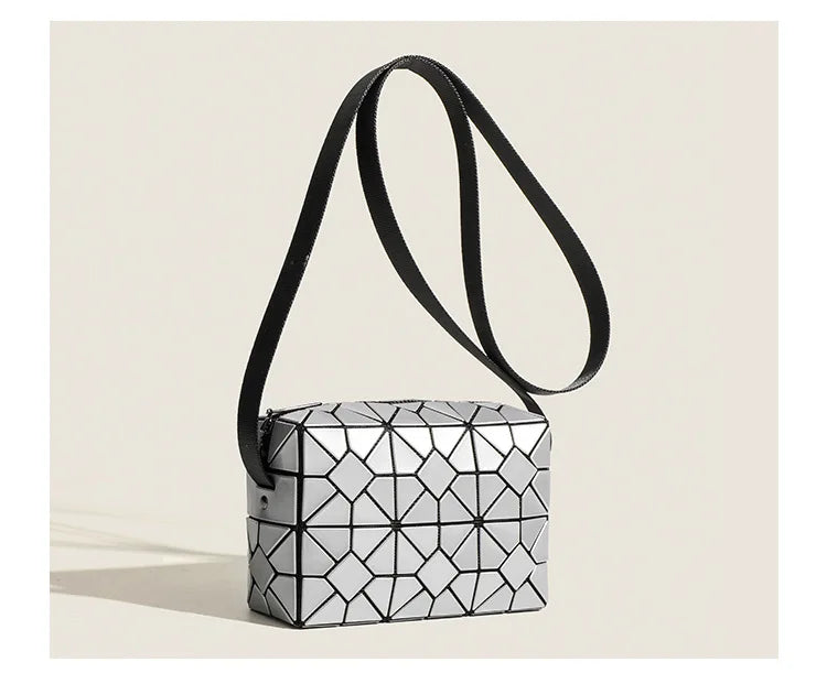 Silver Geometric Handbag