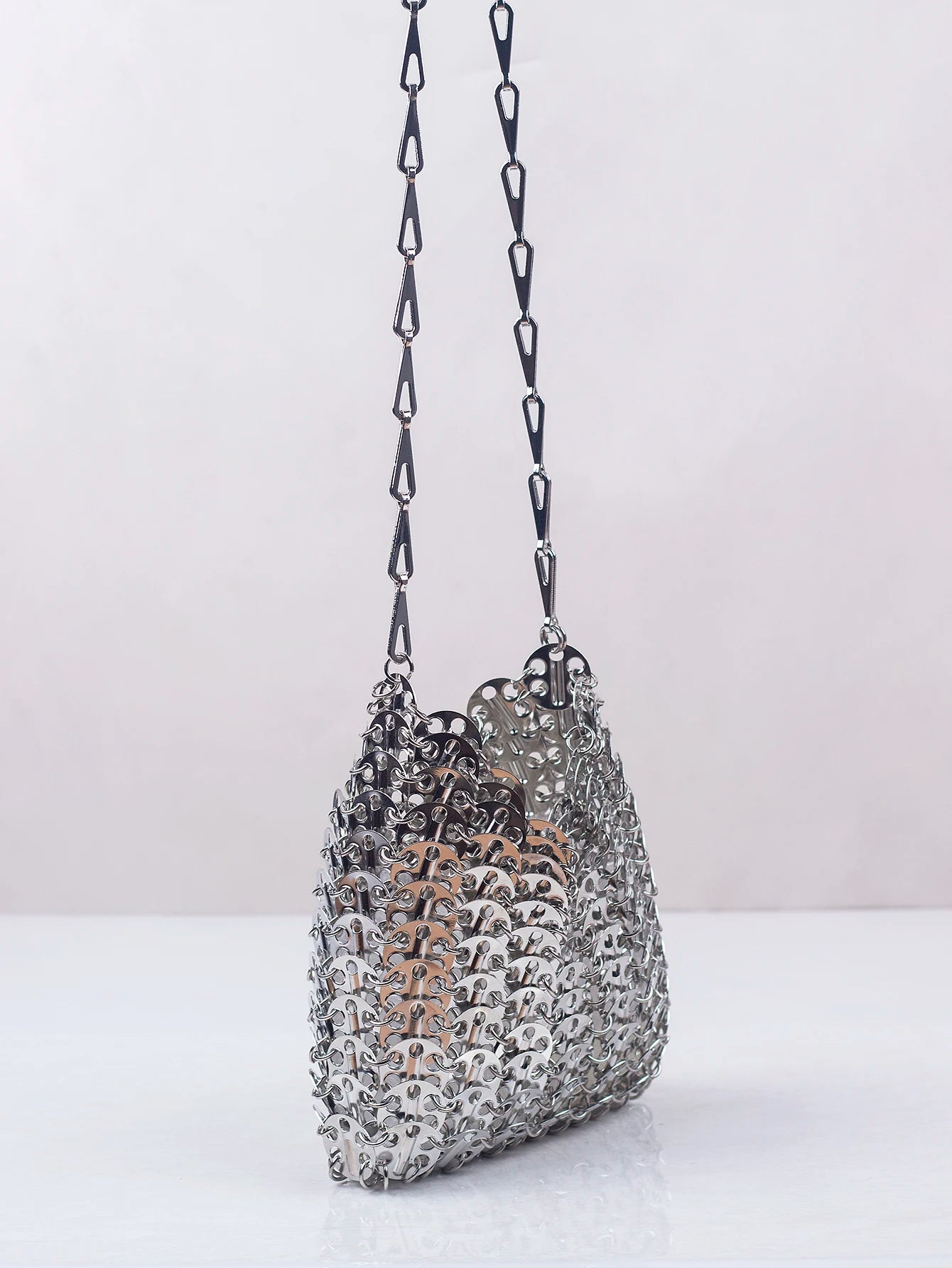 Silver Metallic Sequin Bag