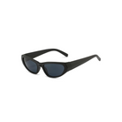 Black Racer Sunglasses with UV protection and anti-scratch coating in sleek black design.