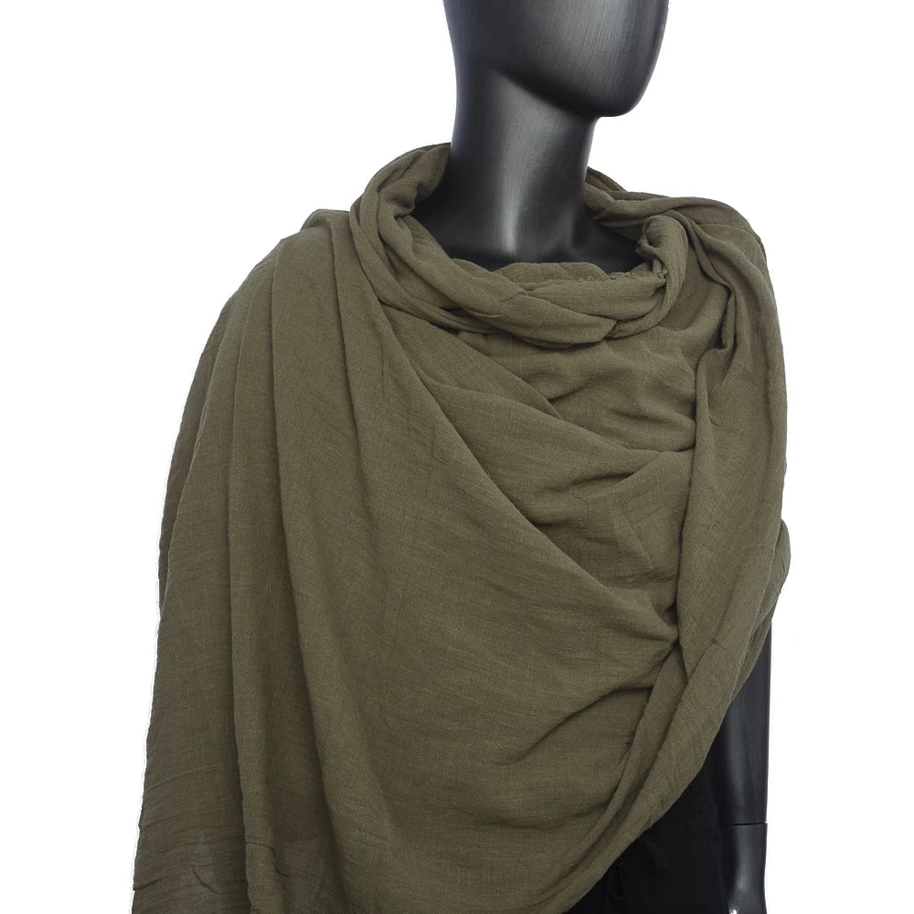 Army Green Scarf Hood Cloak