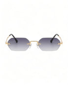 ATHENS - Gafas de Sol hexagonales sin montura con lentes degradadas y montura metálica para un look elegante.