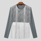 tassel fringe crop top gray with cascading fringe details close-up view