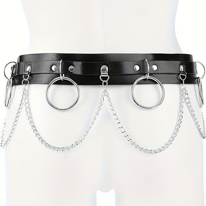 Leather Belt Waist Chain