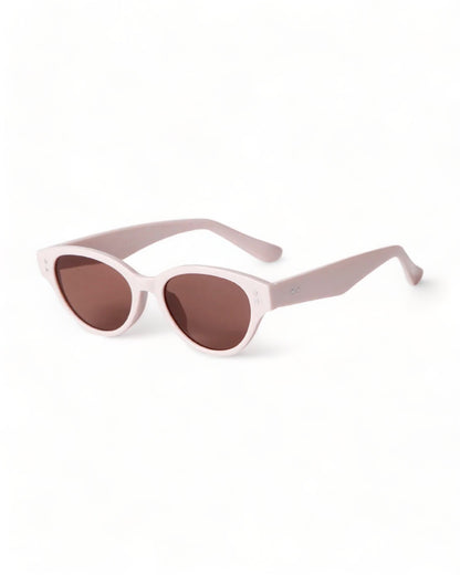 beige Retro Cat-Eye Sunglasses