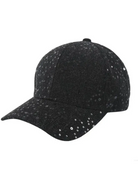 Gorra Negra de Lentejuelas Brillantes para Festival