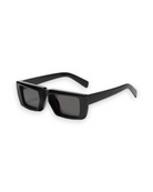 Black Chunky Rectangular Sunglasses in bold design with UV-400 lens protection and polarized lenses.